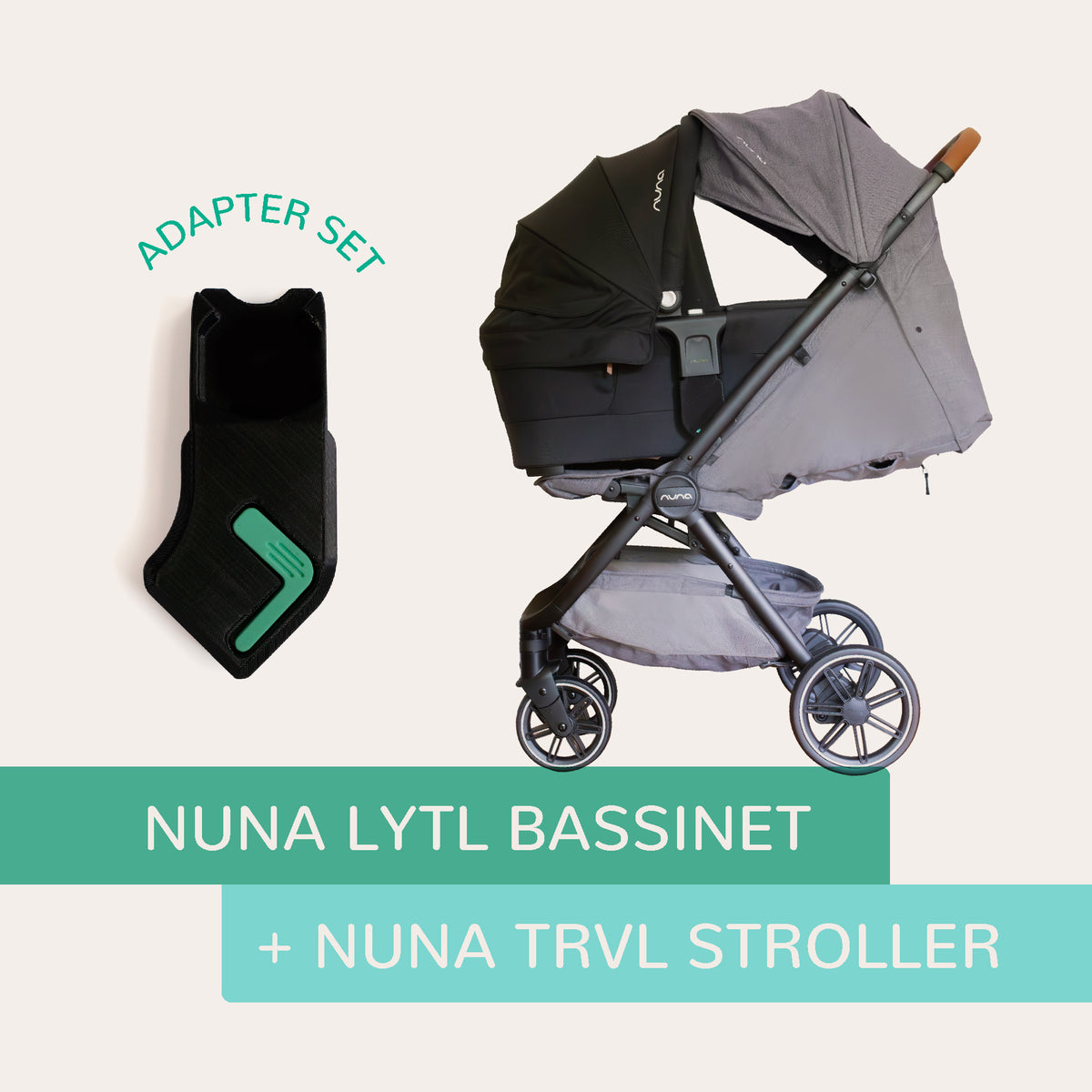 Vamos Baby Adapter – Nuna LYTL Bassinet to Nuna TRVL Stroller