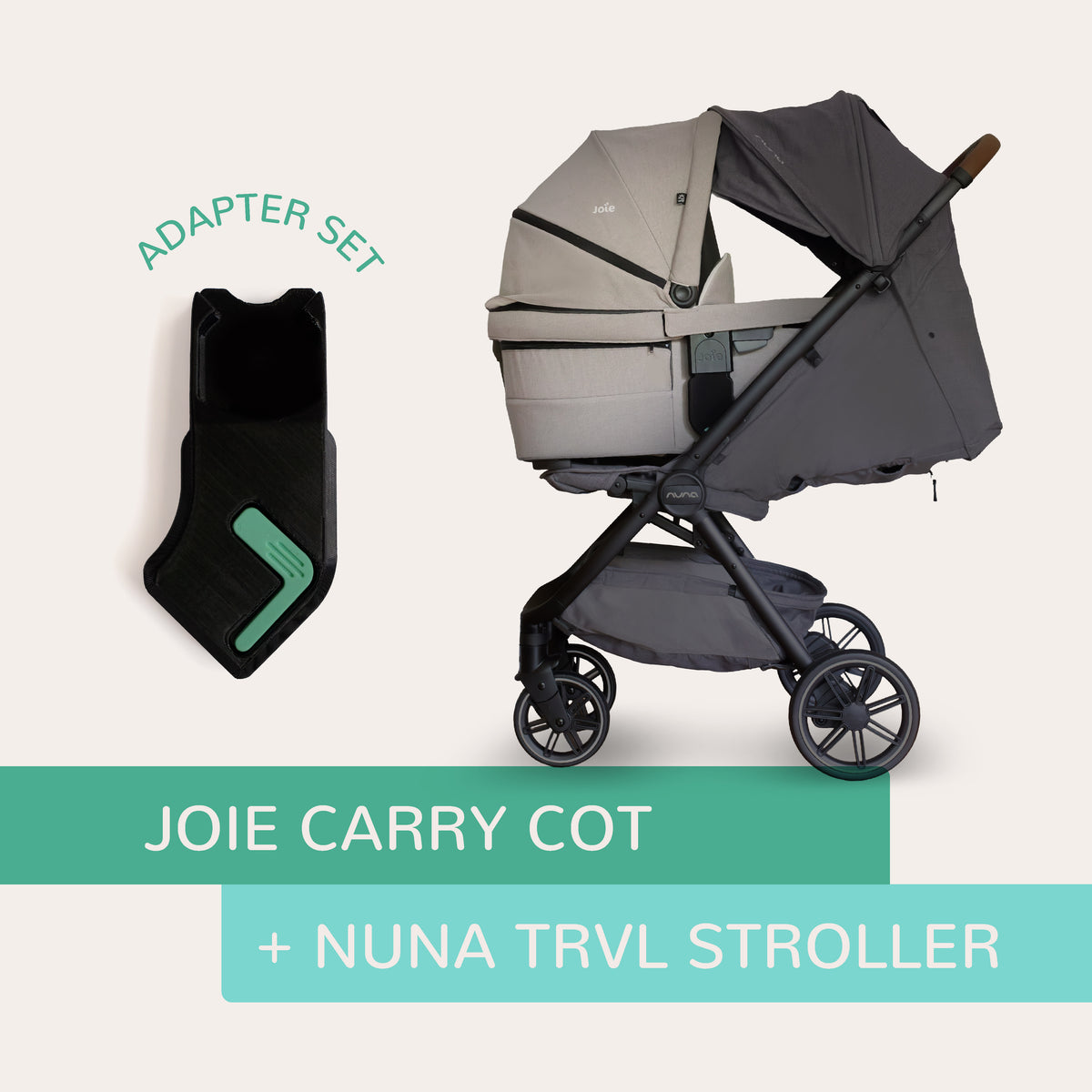 Vamos Baby Adapter – Joie Carry Cot to Nuna TRVL Stroller
