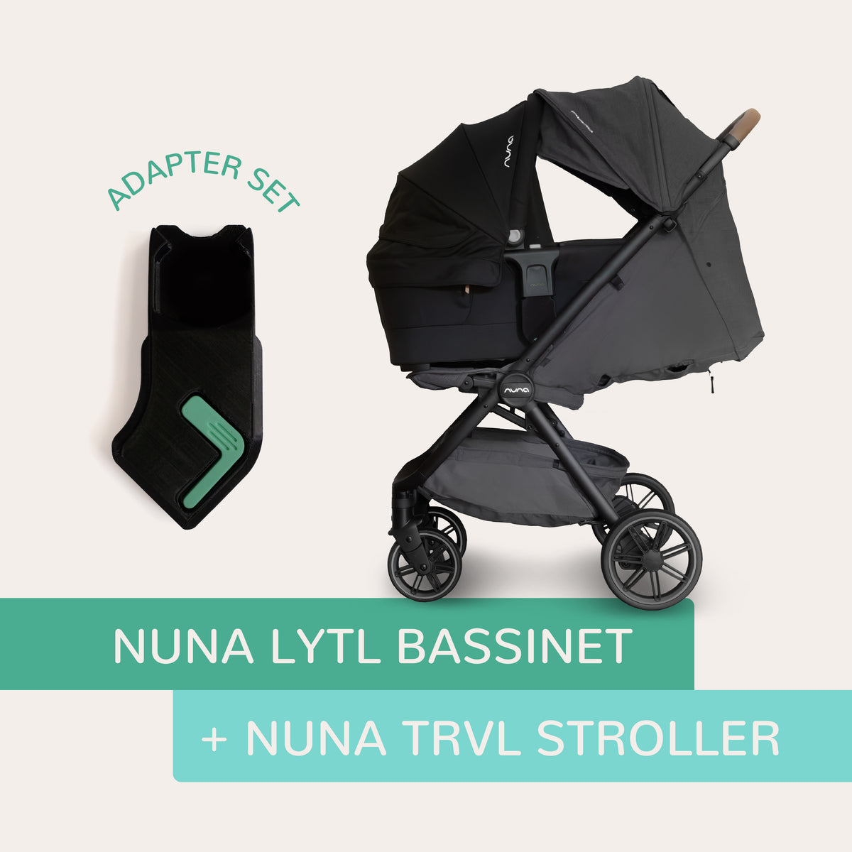 Vamos Baby Adapter – Nuna LYTL Bassinet to Nuna TRVL Stroller