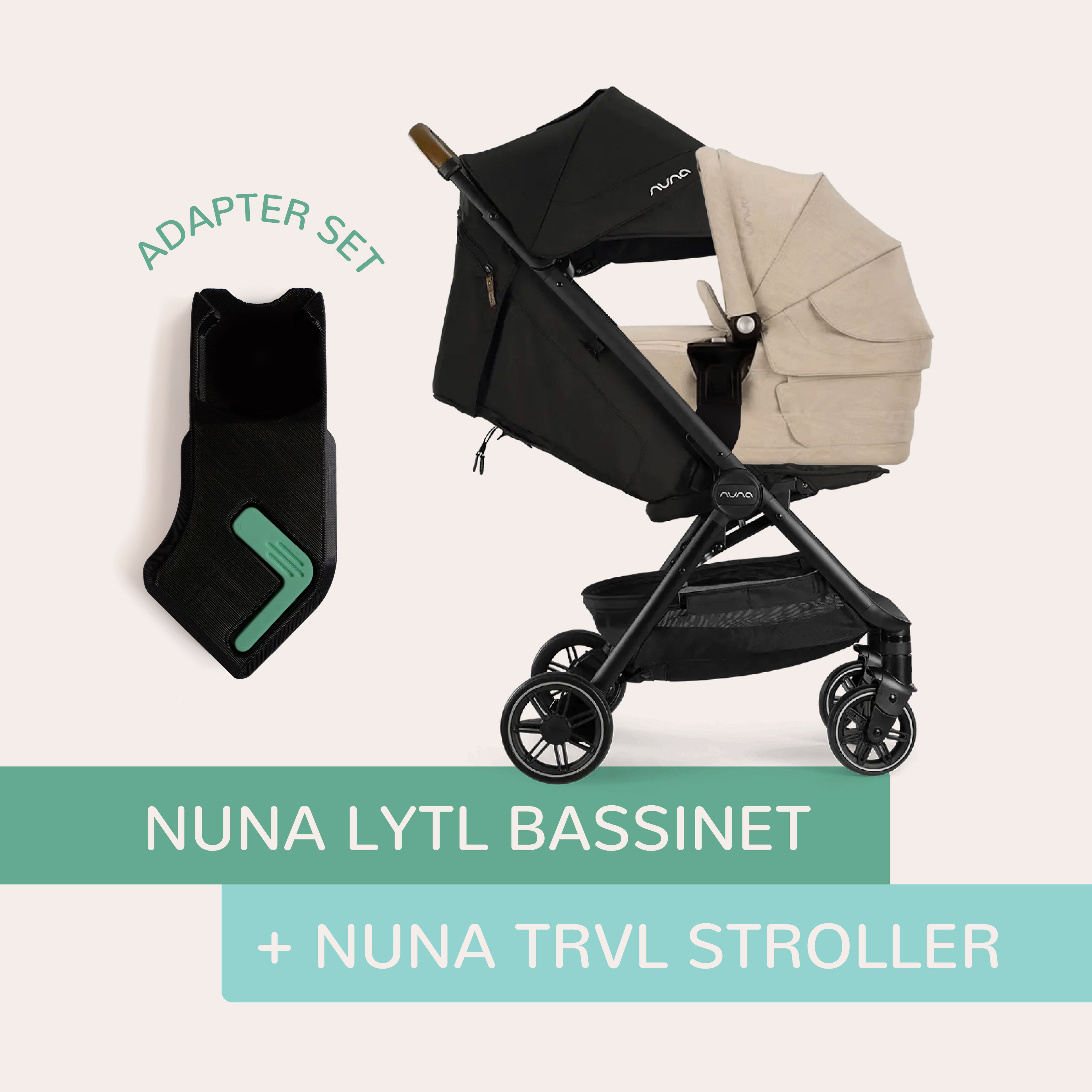 Nuna LYTL Bassinet to Nuna TRVL Stroller Adapter