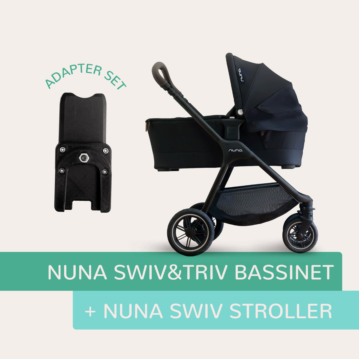 Vamos Baby Adapter – Nuna SWIV & TRIV Bassinet to Nuna SWIV Stroller