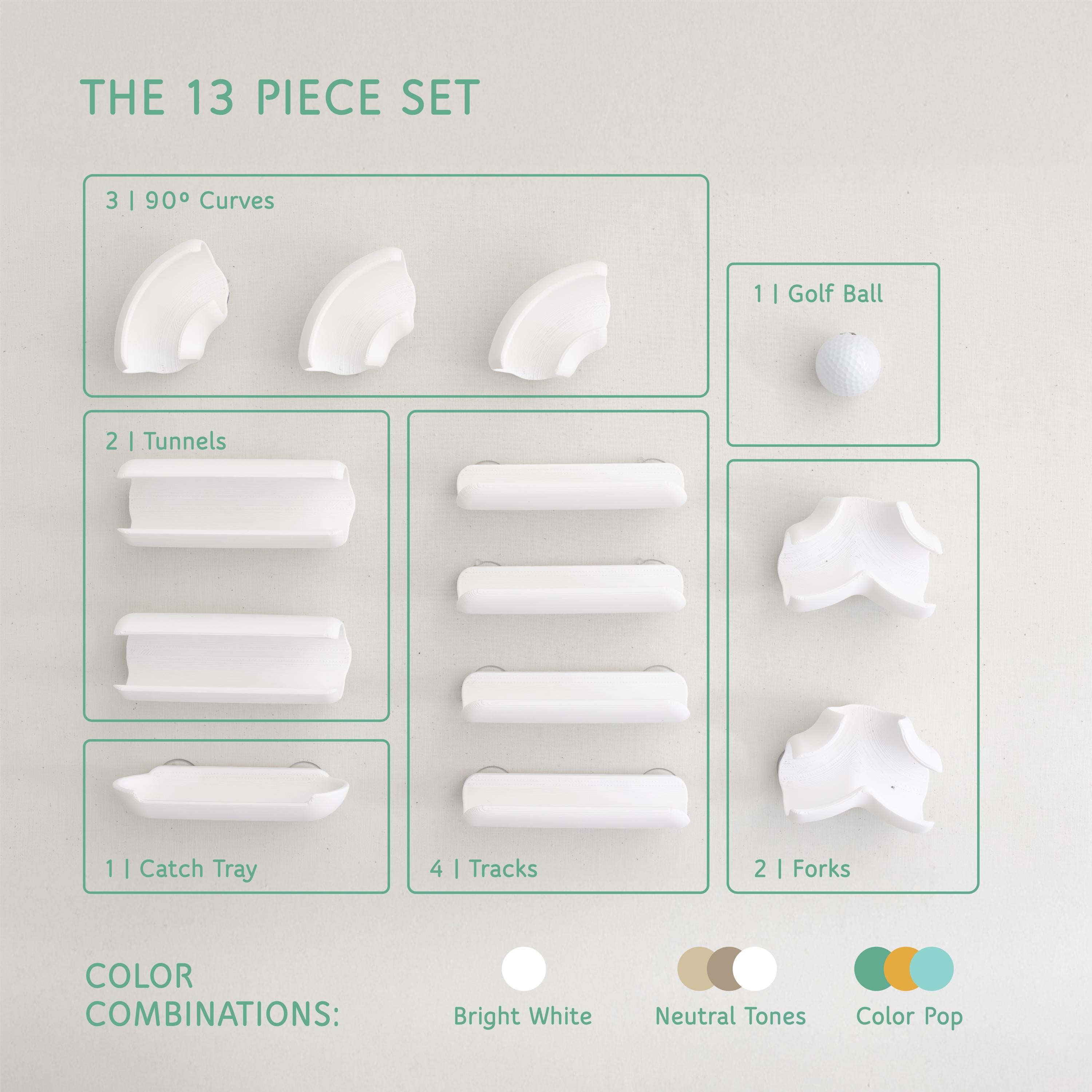 Suction Cup Ball Run | 13 Piece Set